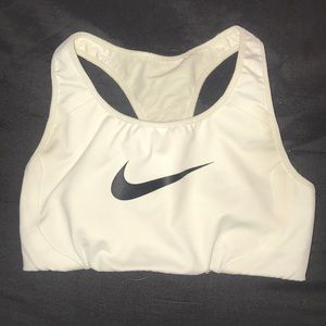 NIKE White Mesh Back Sports Bra